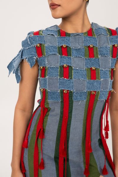 Weave Denim Dress