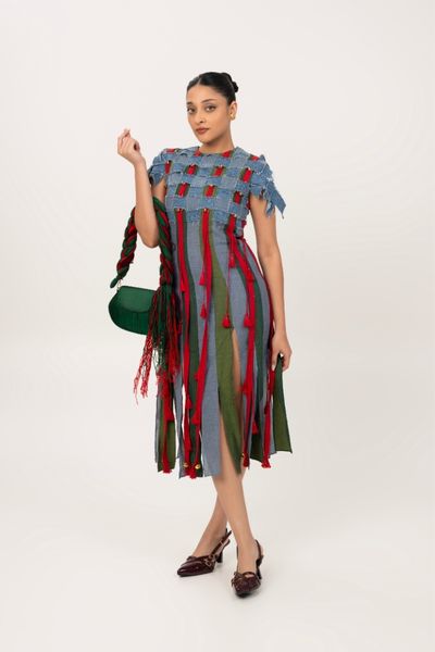 Weave Denim Dress