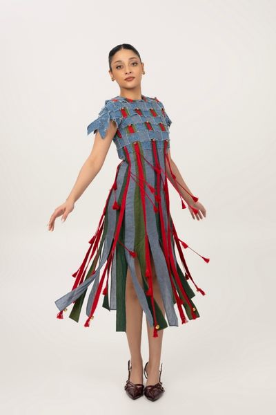 Weave Denim Dress