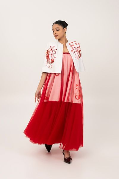 Mudra Caped gown